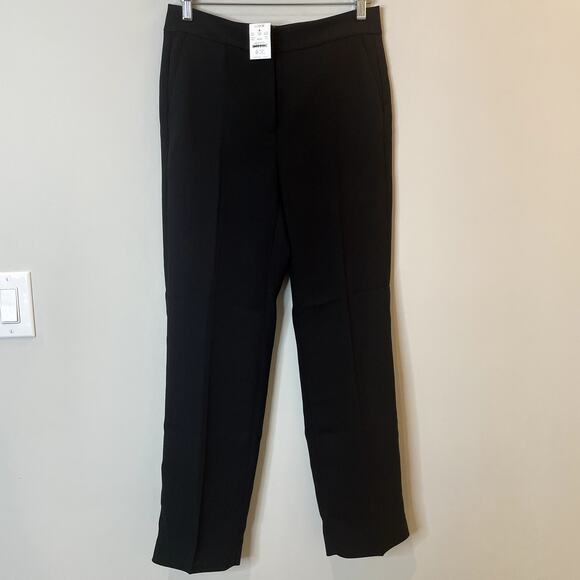 J.Crew Factory Crepe Straight Leg Cropped Pant Office RTO Date CG401 Black T4 - Picture 3 of 14
